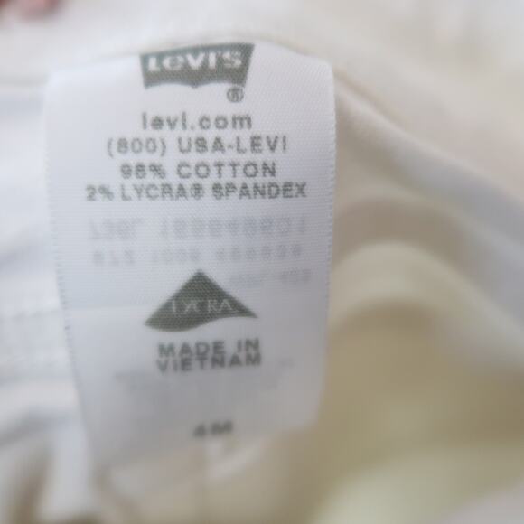 Vintage Y2K Levi's 545 Low Rise Bootcut Cream Denim Jeans Womens 4 - Picture 5 of 6